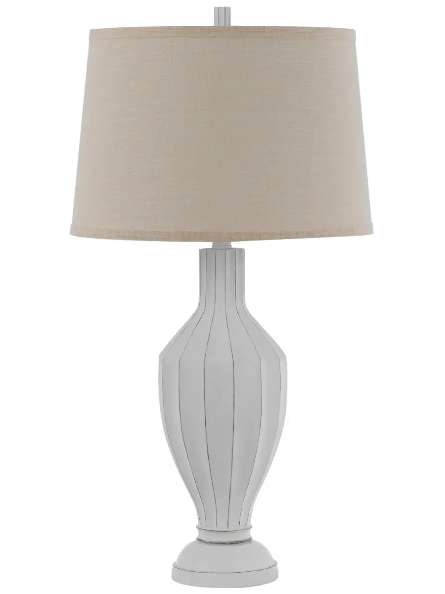 Hoover One Light Table Lamp in White Washed