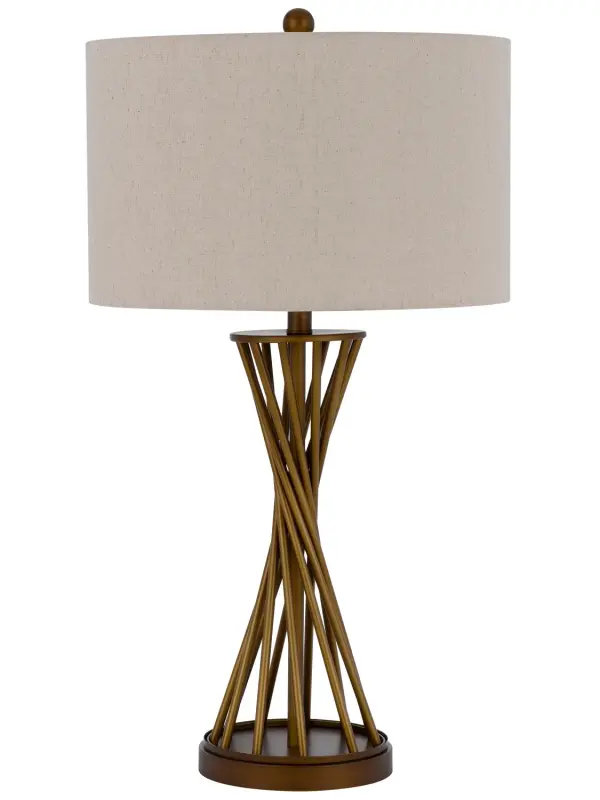 The Urban table lamp brings industrial sophistication to any space with its rustic gold finish and 31-inch height. Perfect for adding ambient lighting and style to living areas, bedrooms, or offices.