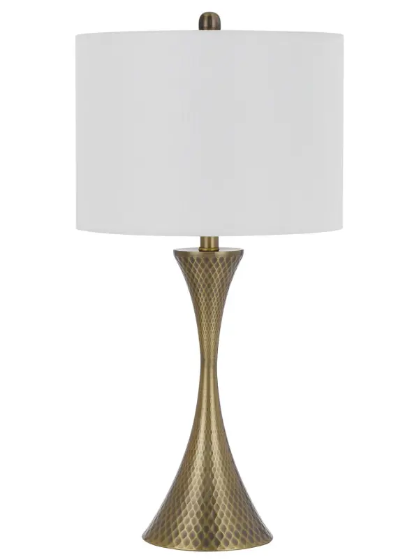 The Imola table lamp brings warmth and sophistication with its antique brass finish. At 27.5 inches tall, it provides excellent task and ambient lighting for various interior settings while maintaining a refined aesthetic.