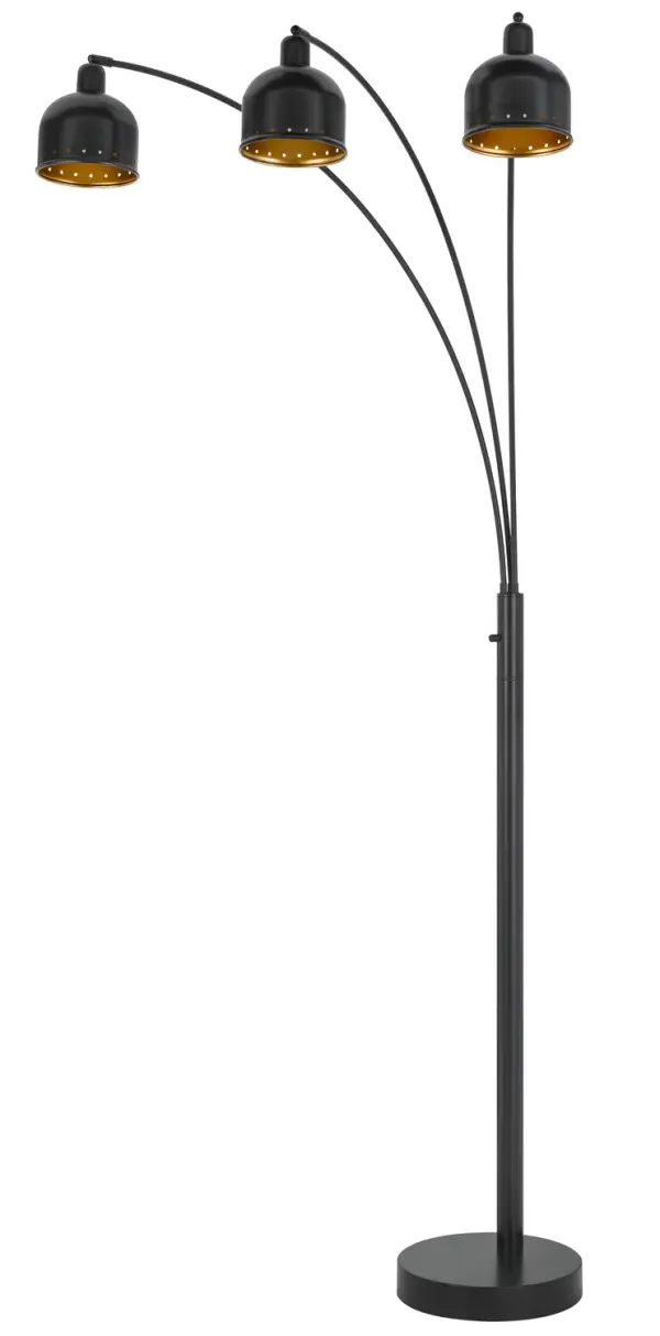 Lovett Three Light Floor Lamp in Dark Bronze