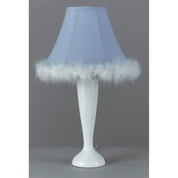 This 21-inch decorative maid lamp features durable resin construction with a hand-painted white finish. Ready to use with minimal assembly, it adds whimsical character to traditional and country-inspired interiors.