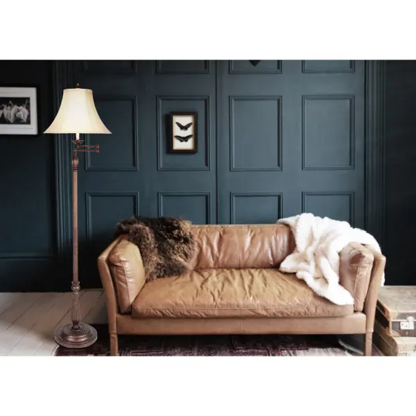 150W 3-Way Swing Arm Floor Lamp in Antique Rust - Image 3