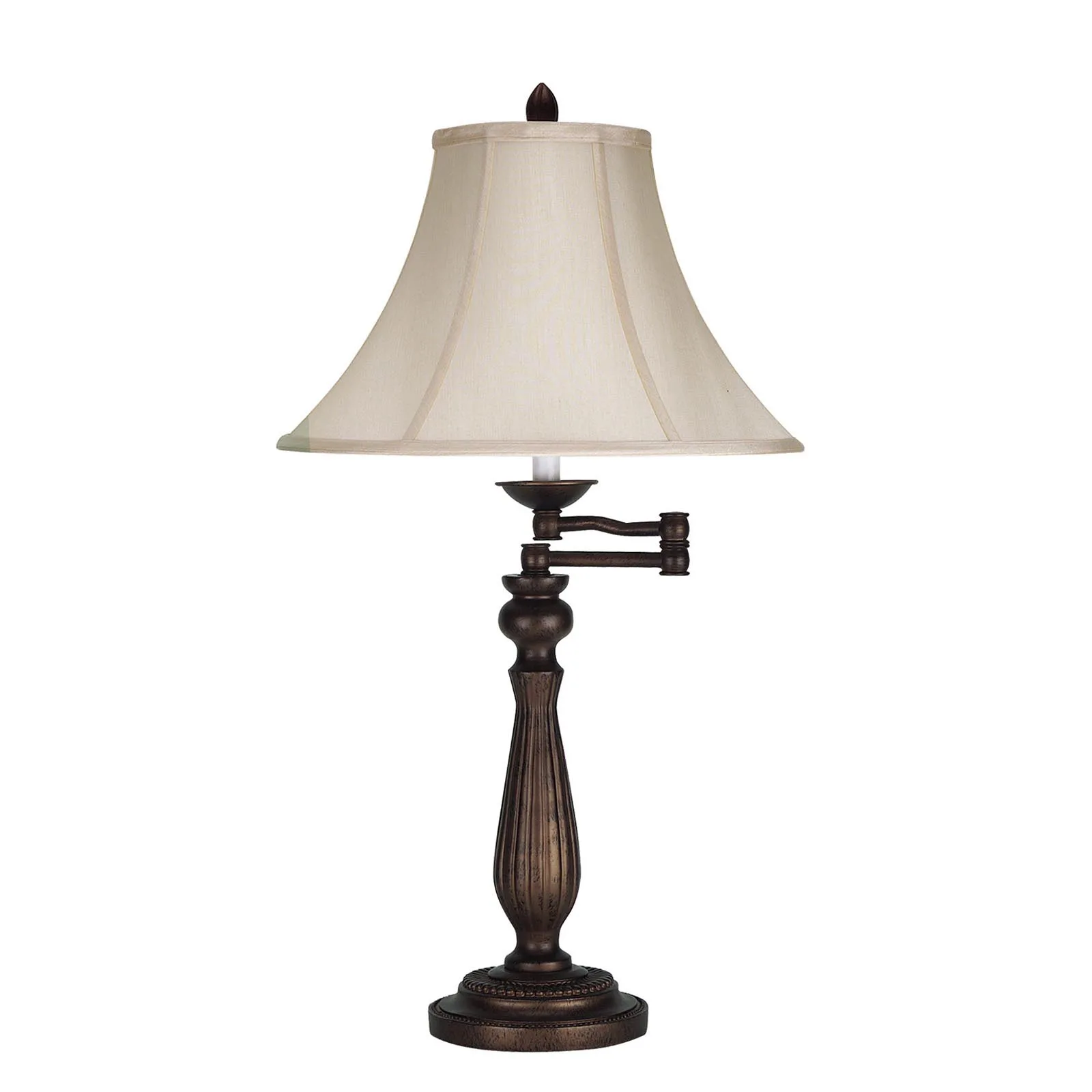 150W 3-Way Swing Arm Table Lamp in Antique Rust