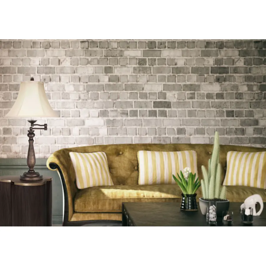 150W 3-Way Swing Arm Table Lamp in Antique Rust - Image 2