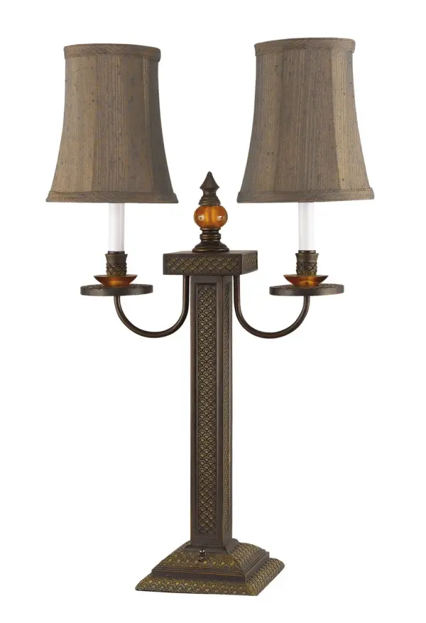 The Waiter Buffet Lamp brings traditional elegance to dining and living spaces with its distinctive dark verde bronze finish. At 28 inches tall, it's perfectly proportioned for buffets and console tables.
