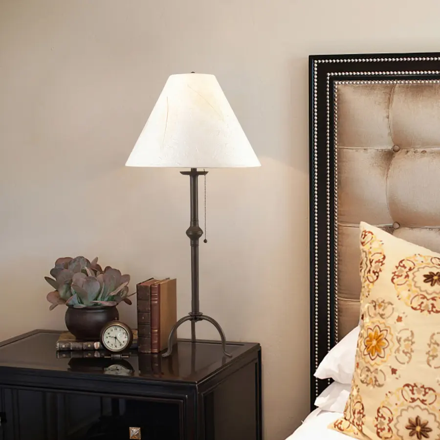75W Iron Table Lamp with Pull Chain - Image 2