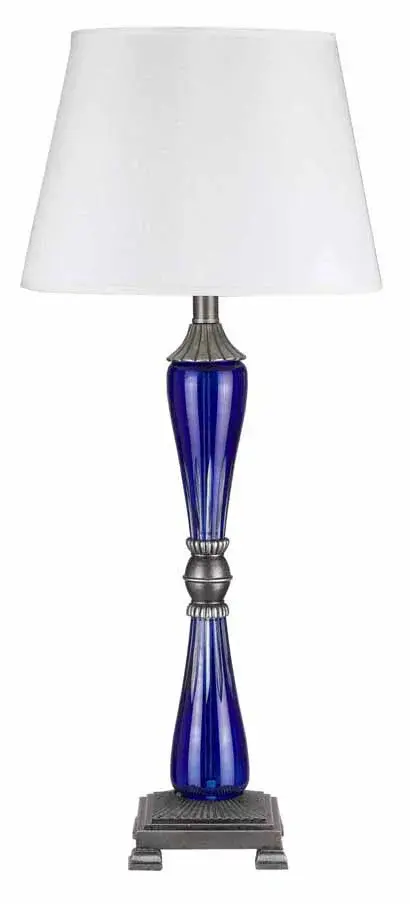 The Cobalt table lamp makes a statement with its substantial 32-inch height and modern design. Perfect for adding dramatic lighting to living spaces, bedrooms, or offices where a bold accent piece is desired.