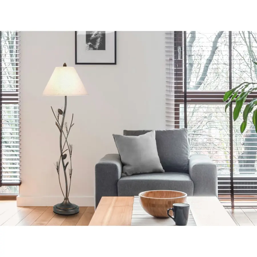 Pine Twig Iron Floor Lamp - Image 3