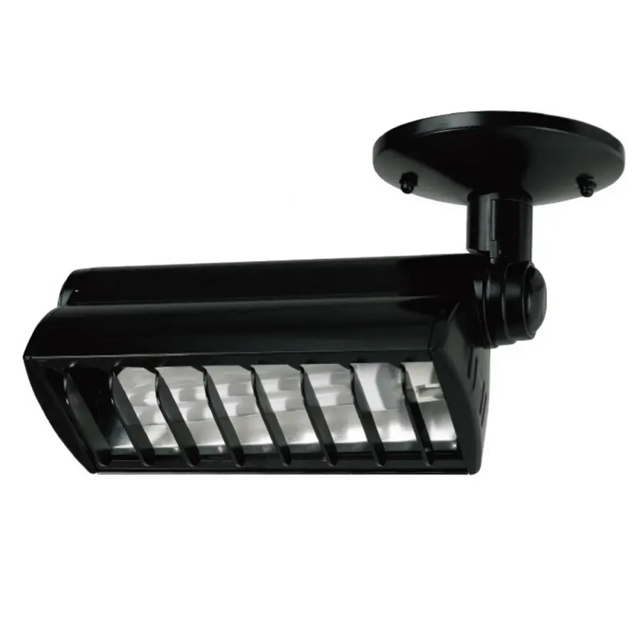 7" Compact Fluorescent Ceiling Mount Light in Black