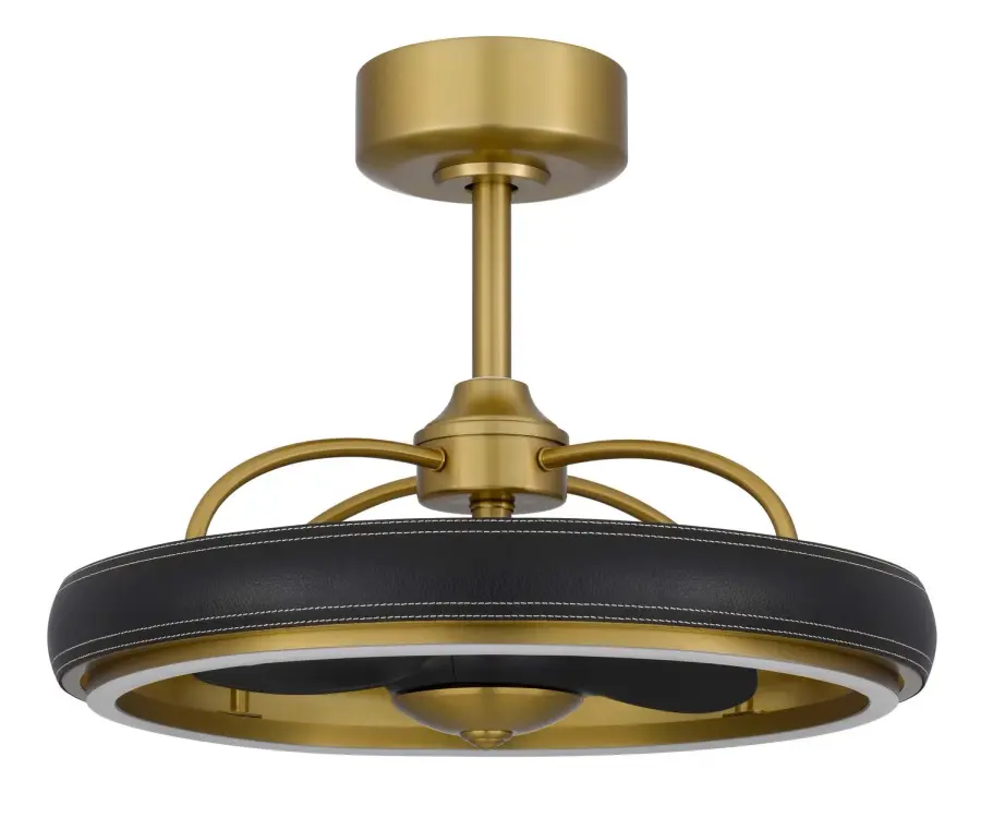 Arroyo Ceiling Fan in Antique Brass and Black