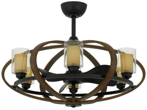 The Summerville LED Fandelier combines the functionality of a ceiling fan with integrated LED lighting in a rustic finish. Perfect for spaces needing both air circulation and ambient lighting with farmhouse appeal.