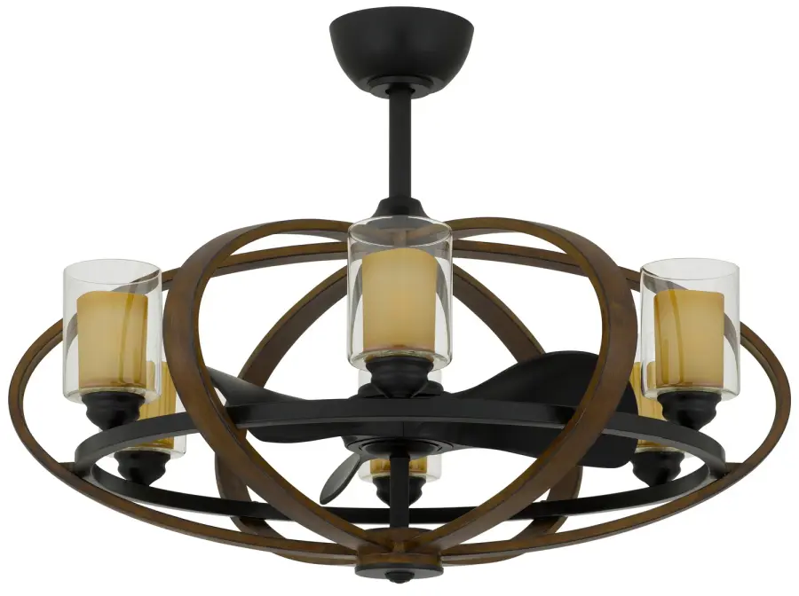 Summerville LED Fandelier in Rustic