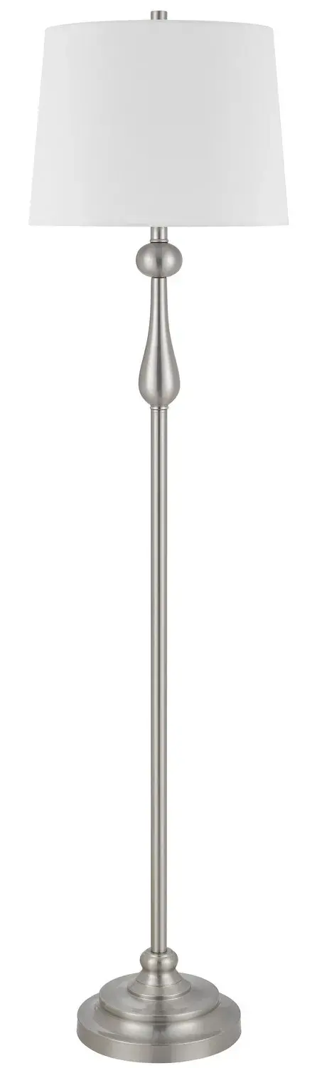 The Collins floor lamp offers functional lighting at 61 inches tall with a compact 10-inch footprint. Its streamlined design works well in various residential and commercial settings, providing ambient illumination.