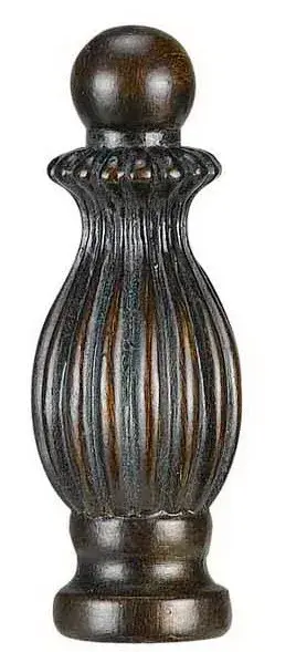 This decorative finial adds a polished, finished look to table and floor lamps. At 3 inches in length, it provides a subtle yet refined accent that complements various lamp styles and interior designs.