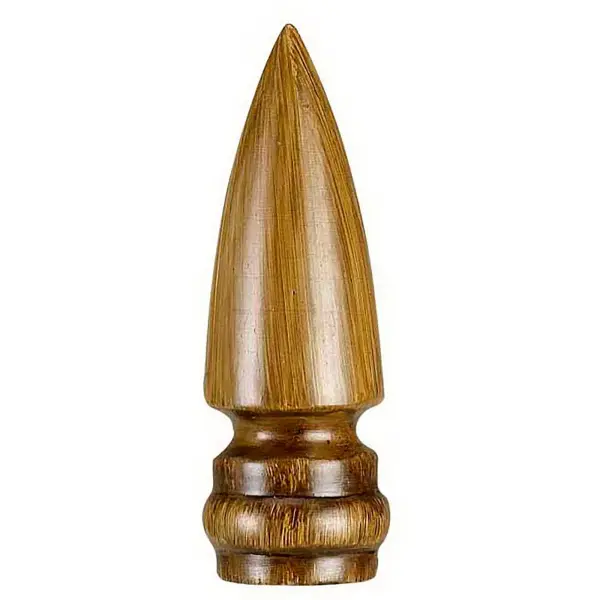 This 3-inch resin finial offers a natural wood appearance with the durability of modern materials. Designed for standard size harps, it provides an easy upgrade to complete your lamp's look with no assembly required.