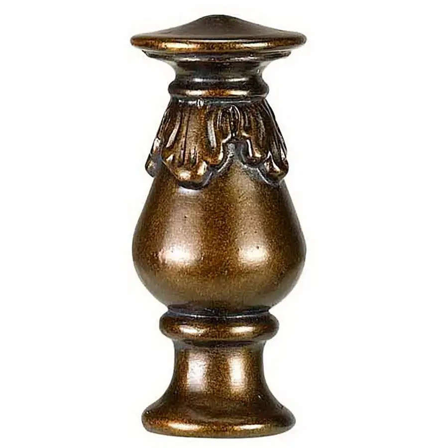 Light Faux Wood Resin Finial