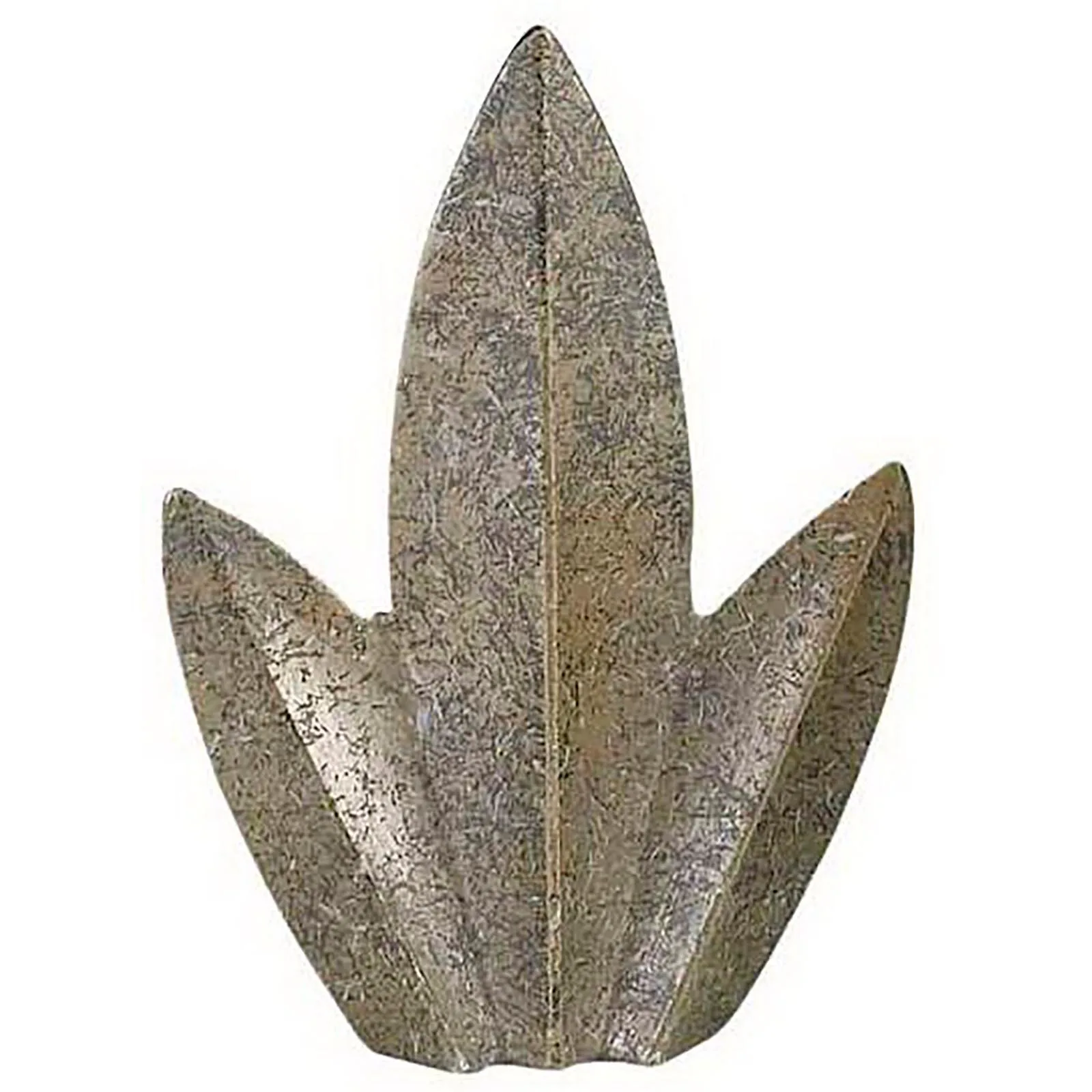 Leaf Metal Cast Finial in Matte Rust