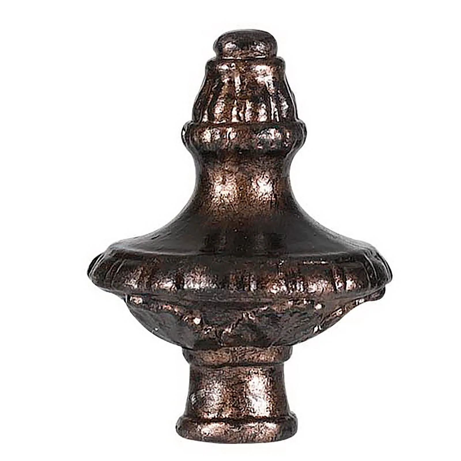 Metal Cast Finial in Rust Finish