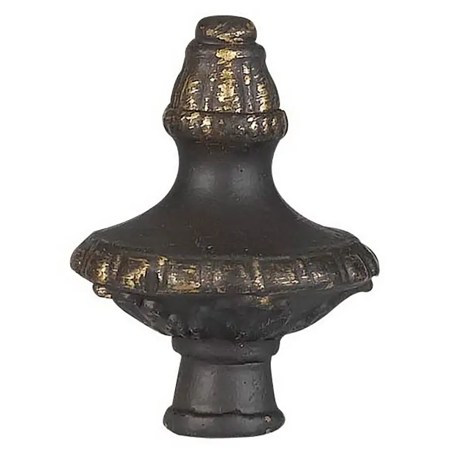 Metal Cast Finial in Dark Bronze