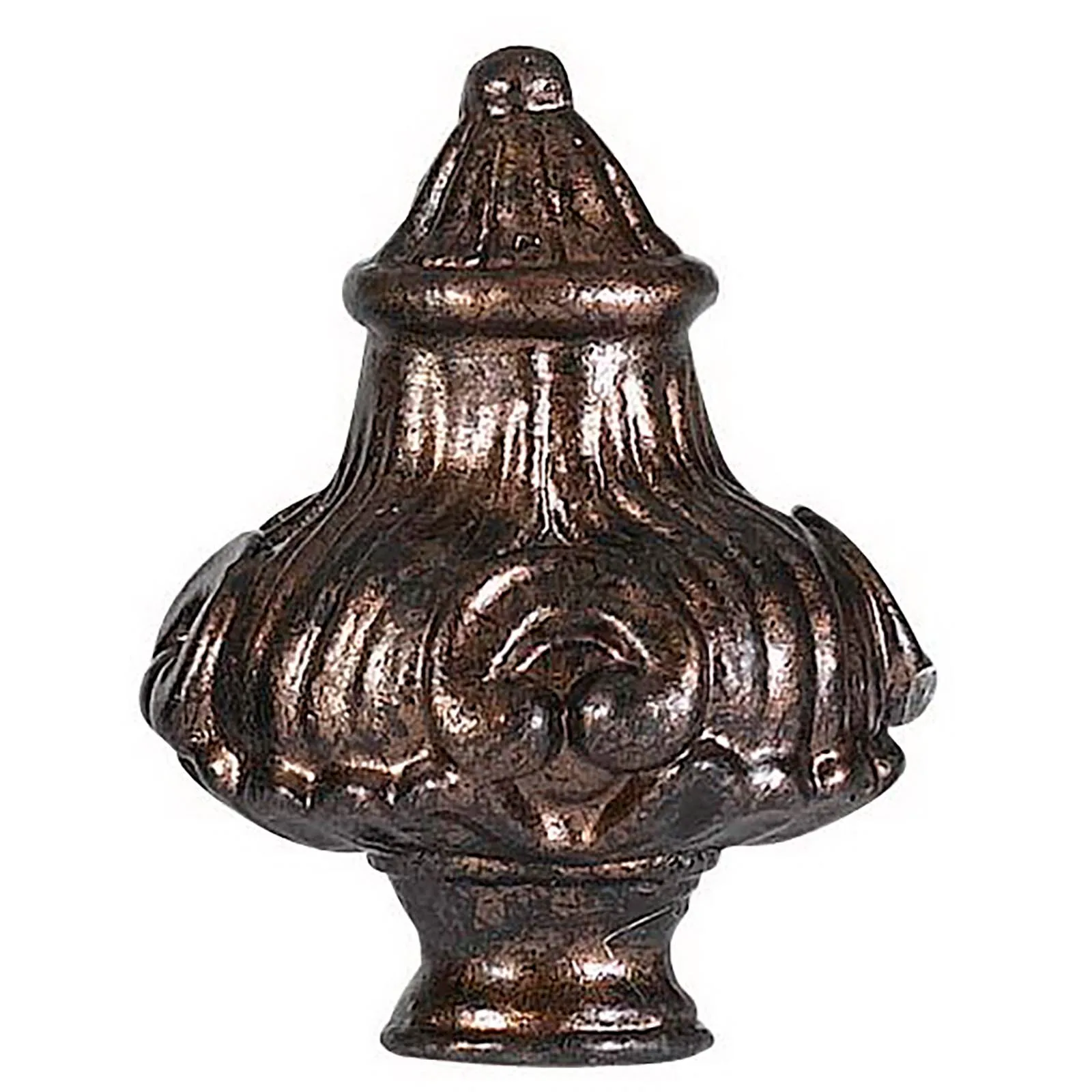 Metal Cast Finial in Rust Finish