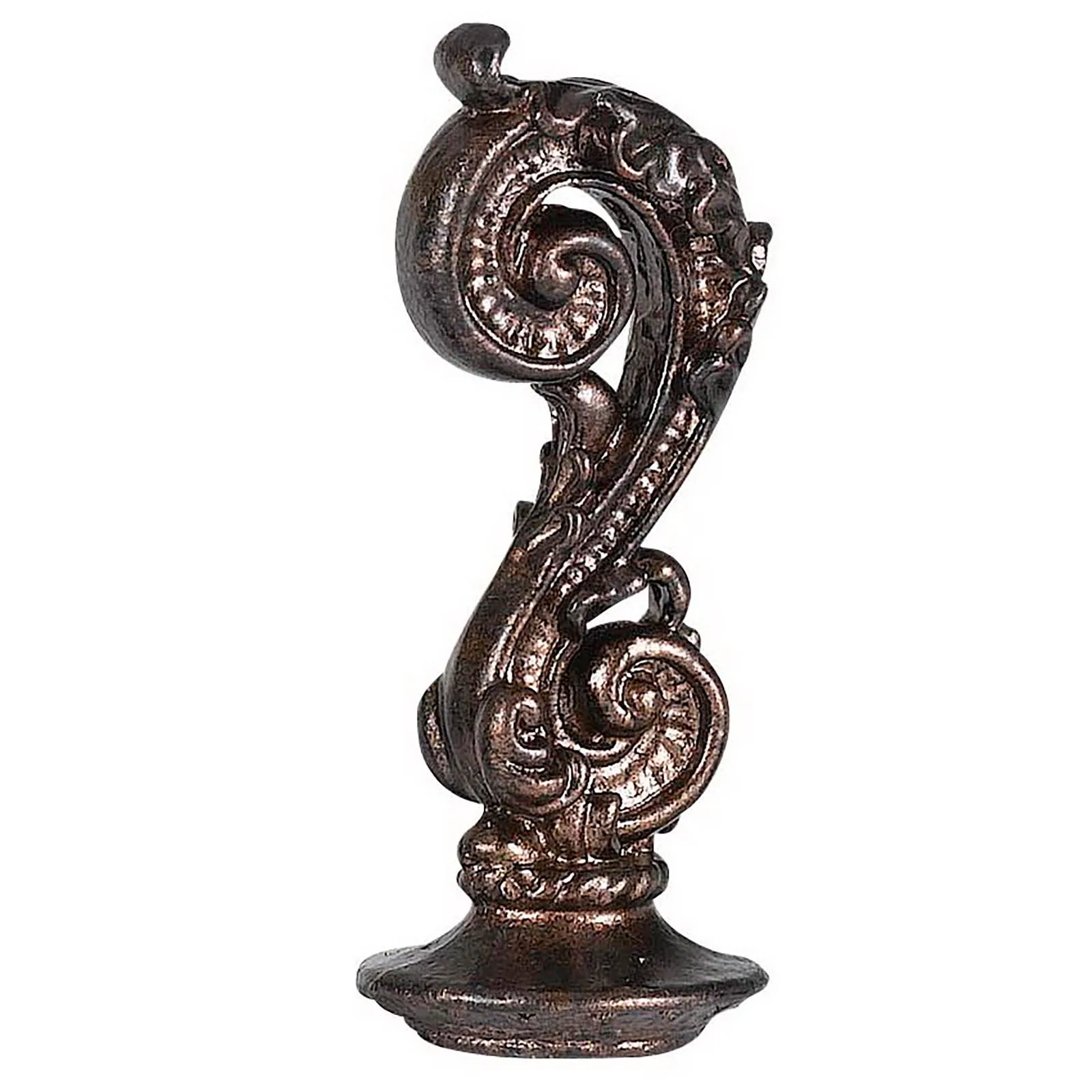 Metal Cast Finial in Rust Finish