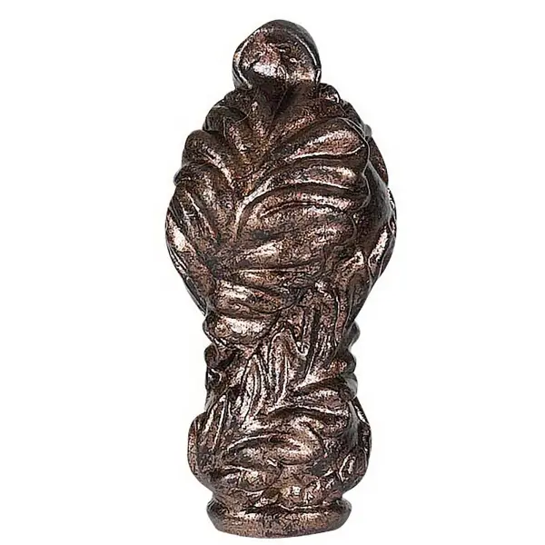 Durable metal cast finial with rust finish adds a classic finishing touch to table and floor lamps. Fits standard size harps with no assembly required. Compact 2.5-inch design complements traditional décor.