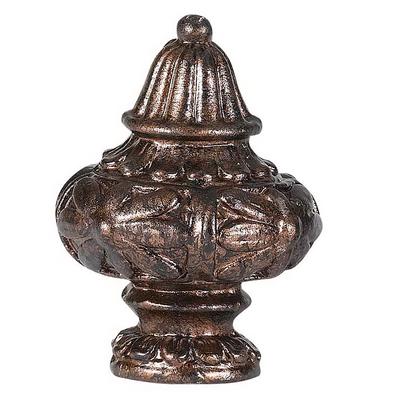 Metal Cast Finial in Rust Finish