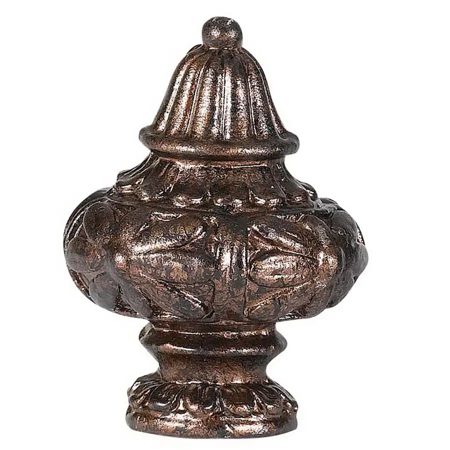 Metal Cast Finial in Rust Finish