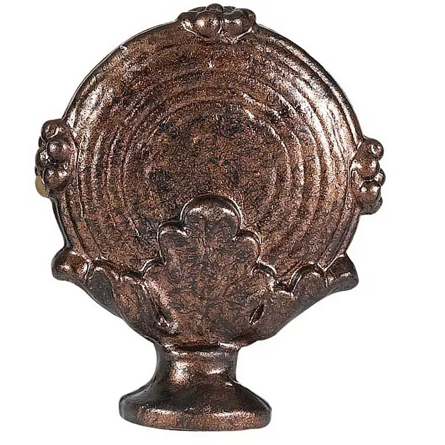 Metal Cast Finial in Rust Finish