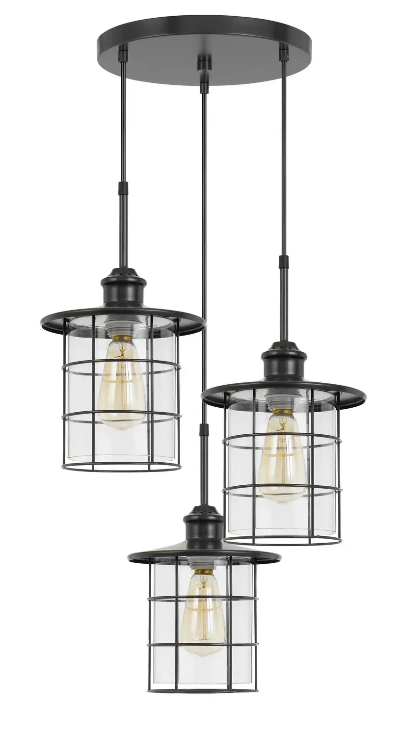 Silverton Three Light Pendant in Dark Bronze