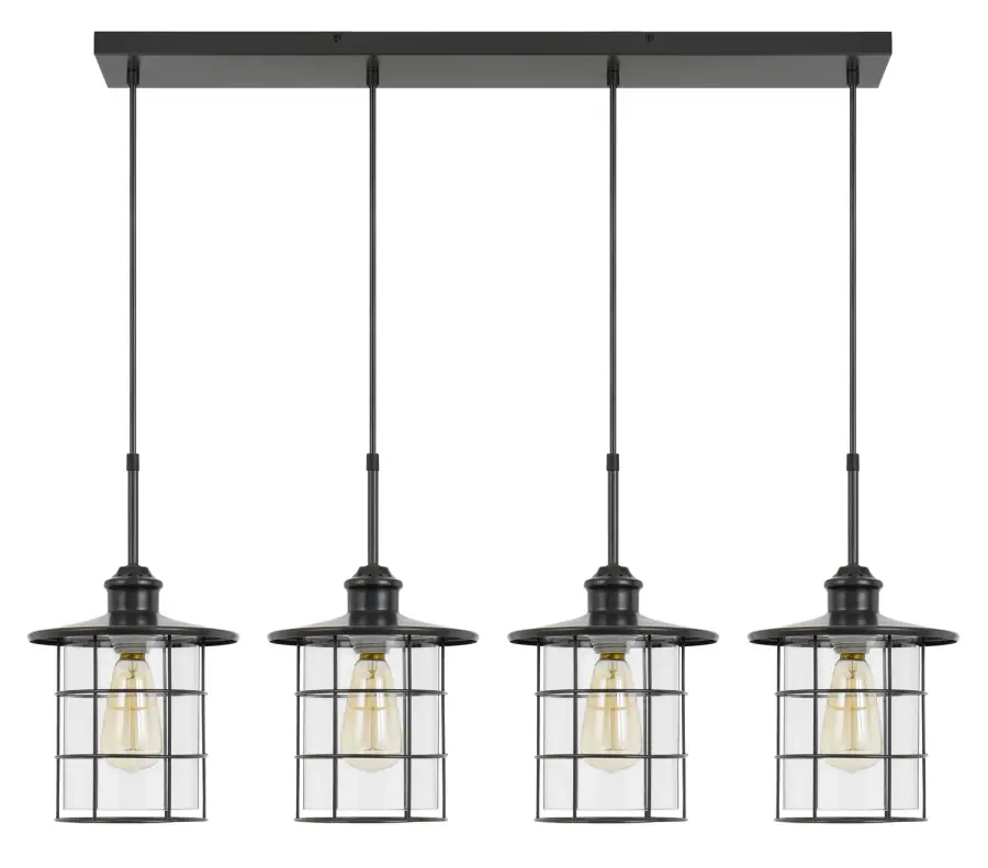 Silverton Four Light Pendant in Dark Bronze