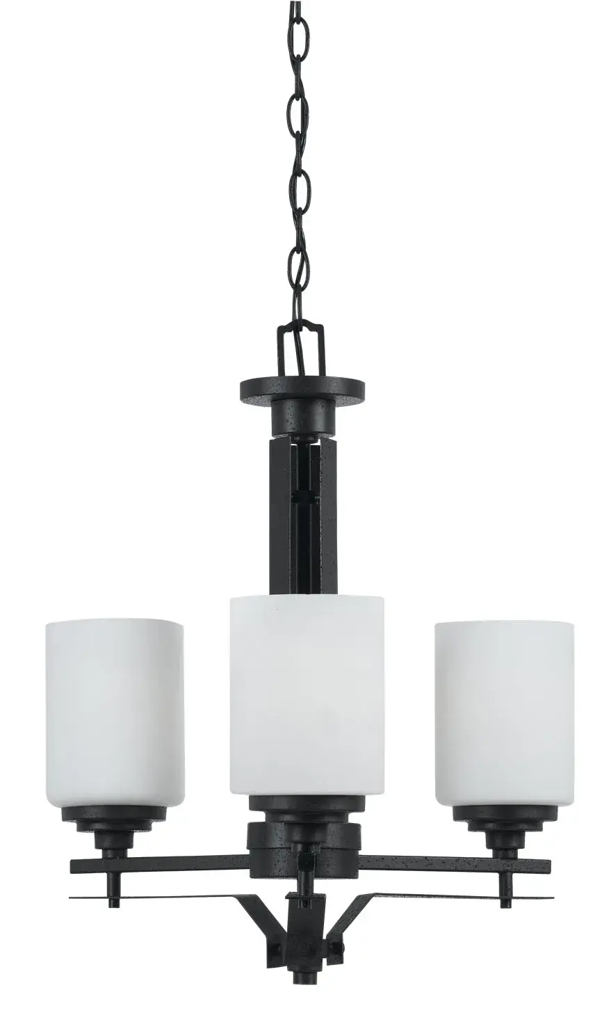 Judson Three Light Chandelier in Textured Black