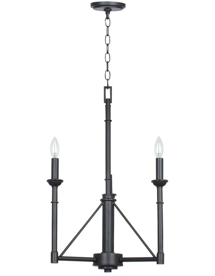 Monclovia 3-Light Chandelier in Industrial Bronze