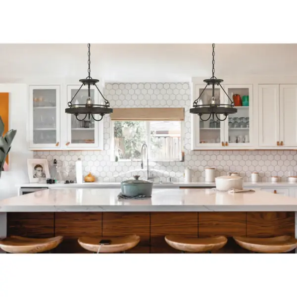 Helena Metal 2-in-1 Pendant/Semi-Flush Mount - Image 3