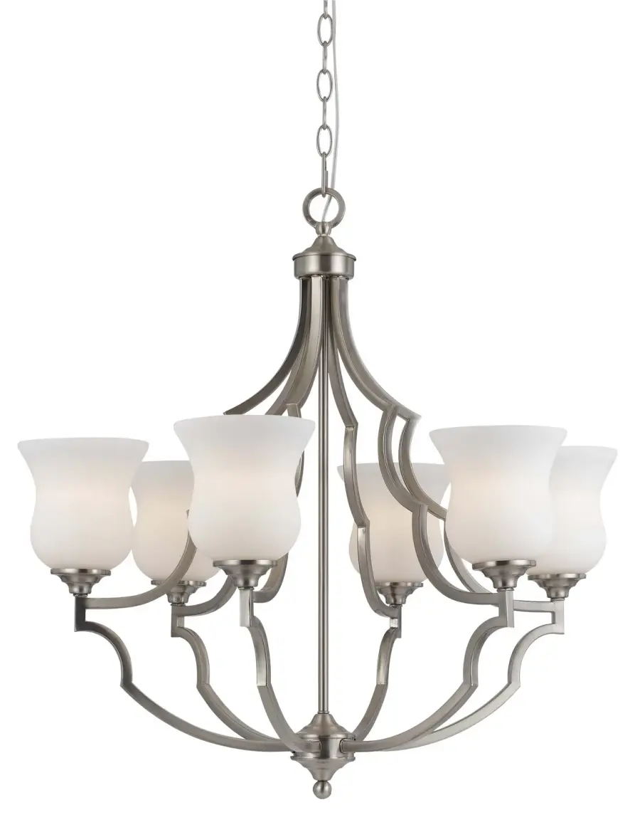 Barrie 6-Light Chandelier in Brushed Steel