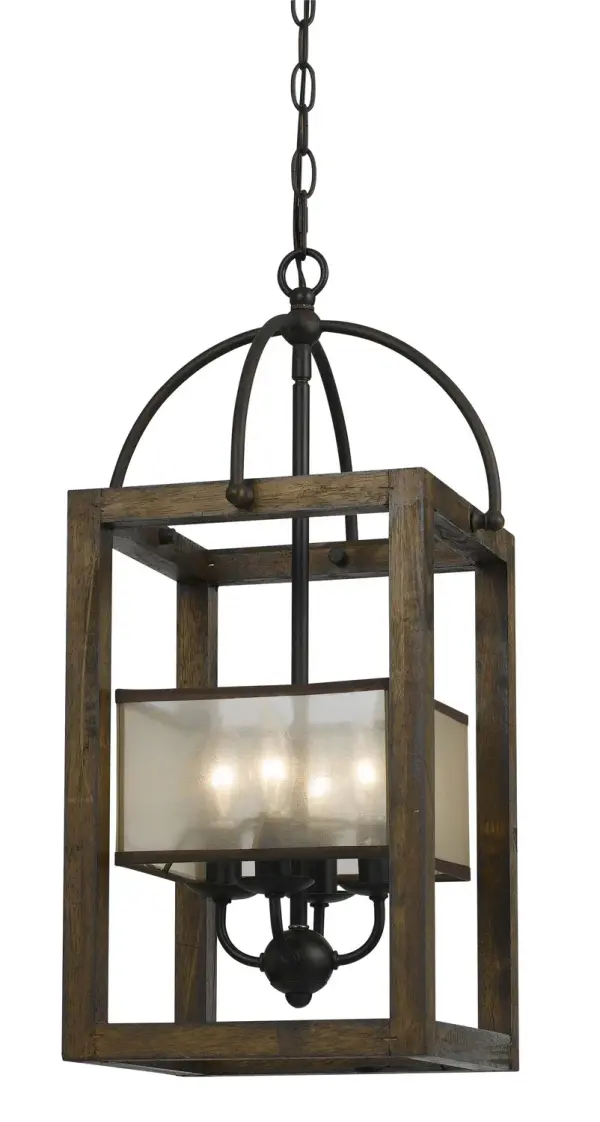 This four-light chandelier brings authentic Mission/Craftsman character to smaller spaces with its dark bronze finish and compact 12-inch profile. Perfect for intimate dining areas or entryways seeking period-appropriate lighting.