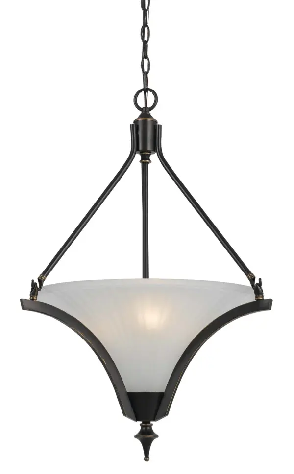 Rockwood Three Light Pendant in Dark Bronze