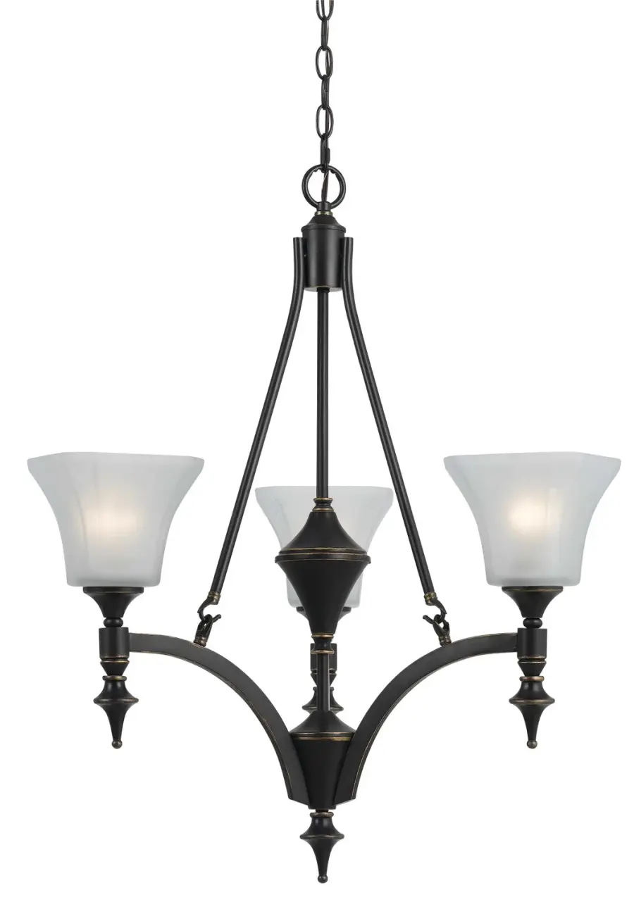 Rockwood Three Light Chandelier in Dark Bronze