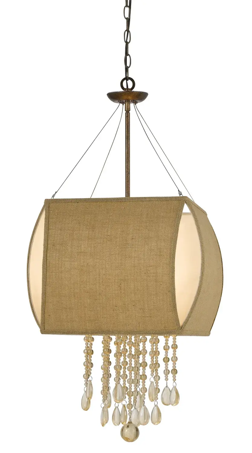 ARK Four Light Chandelier in Copper