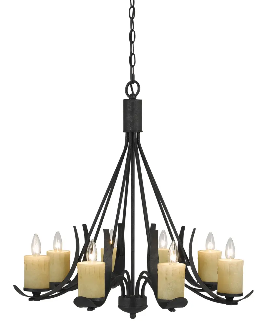 Morelia 8-Light Chandelier in Black Smith