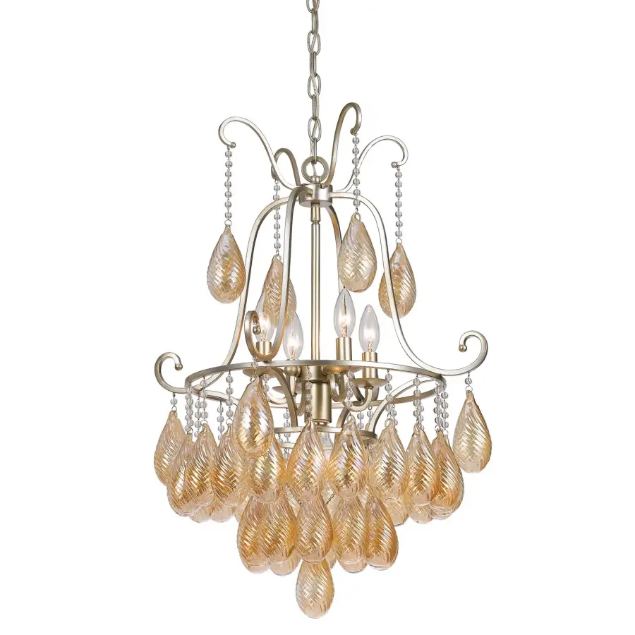 Marion Glass Chandelier - 5 Light