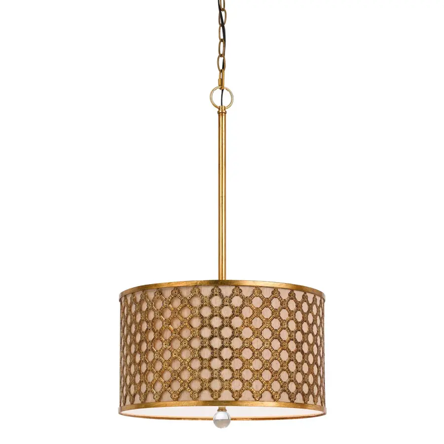 Fairview 3-Light Metal Pendant in French Gold