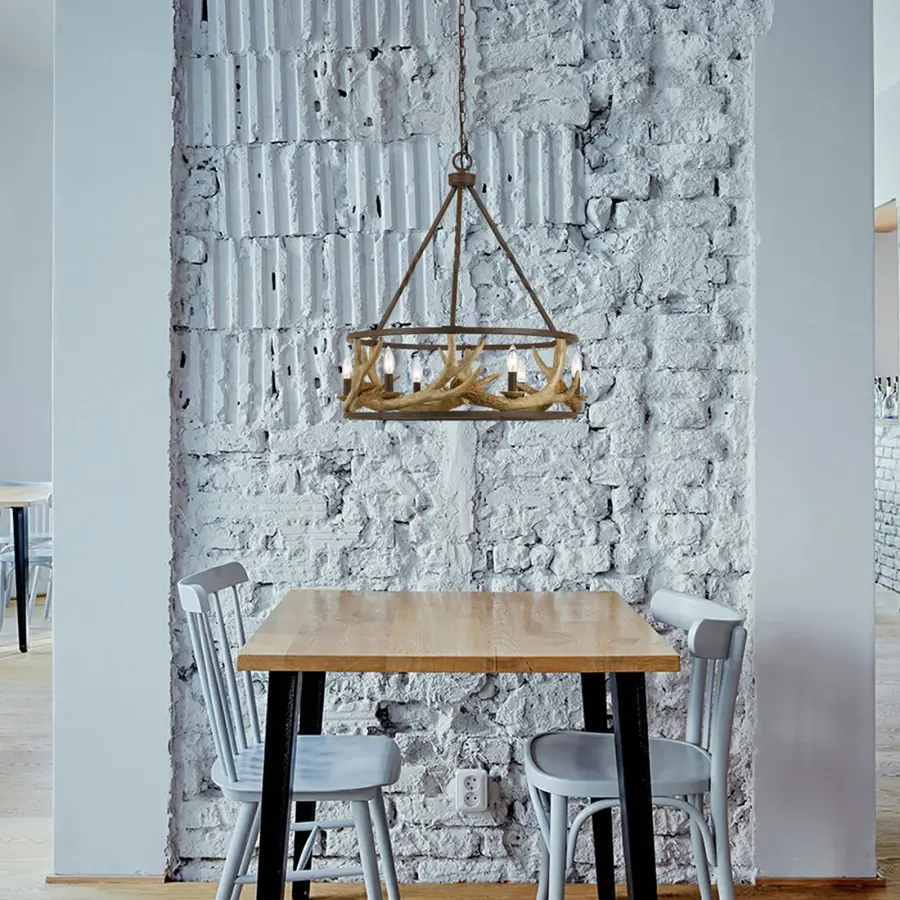 Antler 6-Light Chandelier in Rust - Image 2