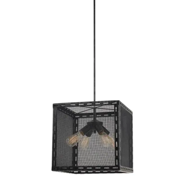 The Evanston 4-light chandelier brings industrial character to compact spaces with its open metal cage design. Perfect for showcasing Edison bulbs, this fixture adds vintage appeal to dining areas and kitchen islands.