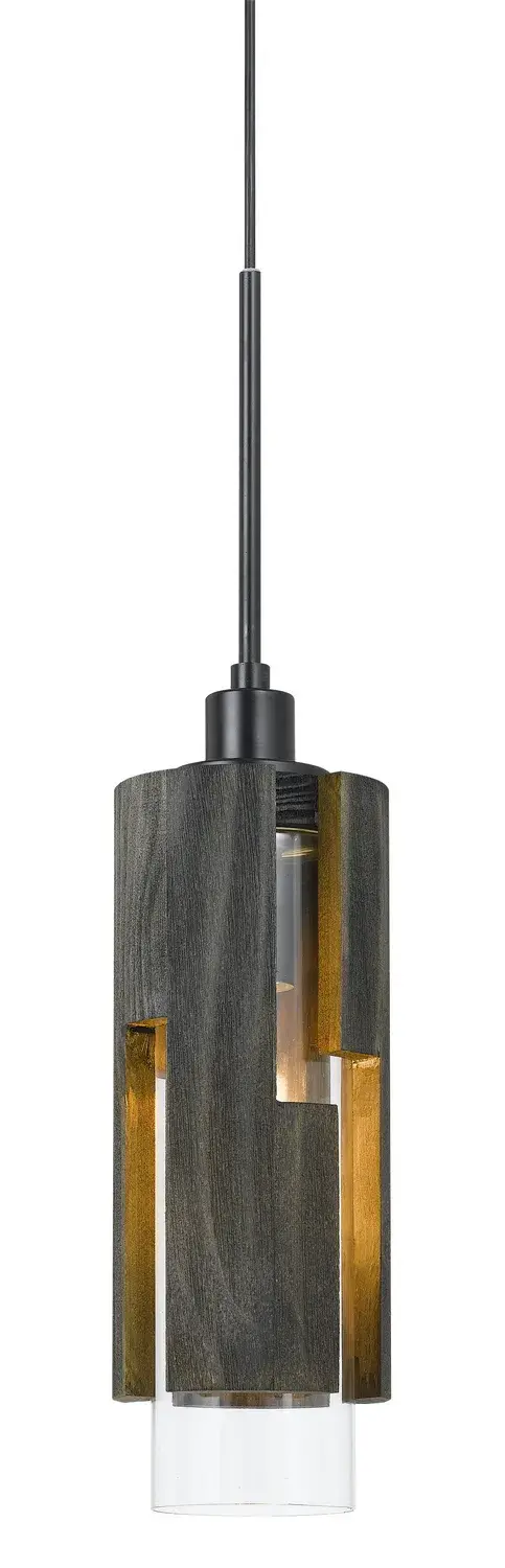 Wood One Light Chandelier