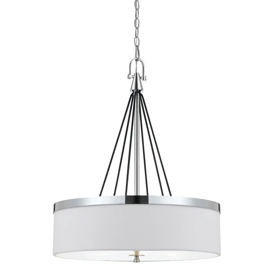 Rimini 3-Light Pendant with Hardback Fabric Shade - Image 1