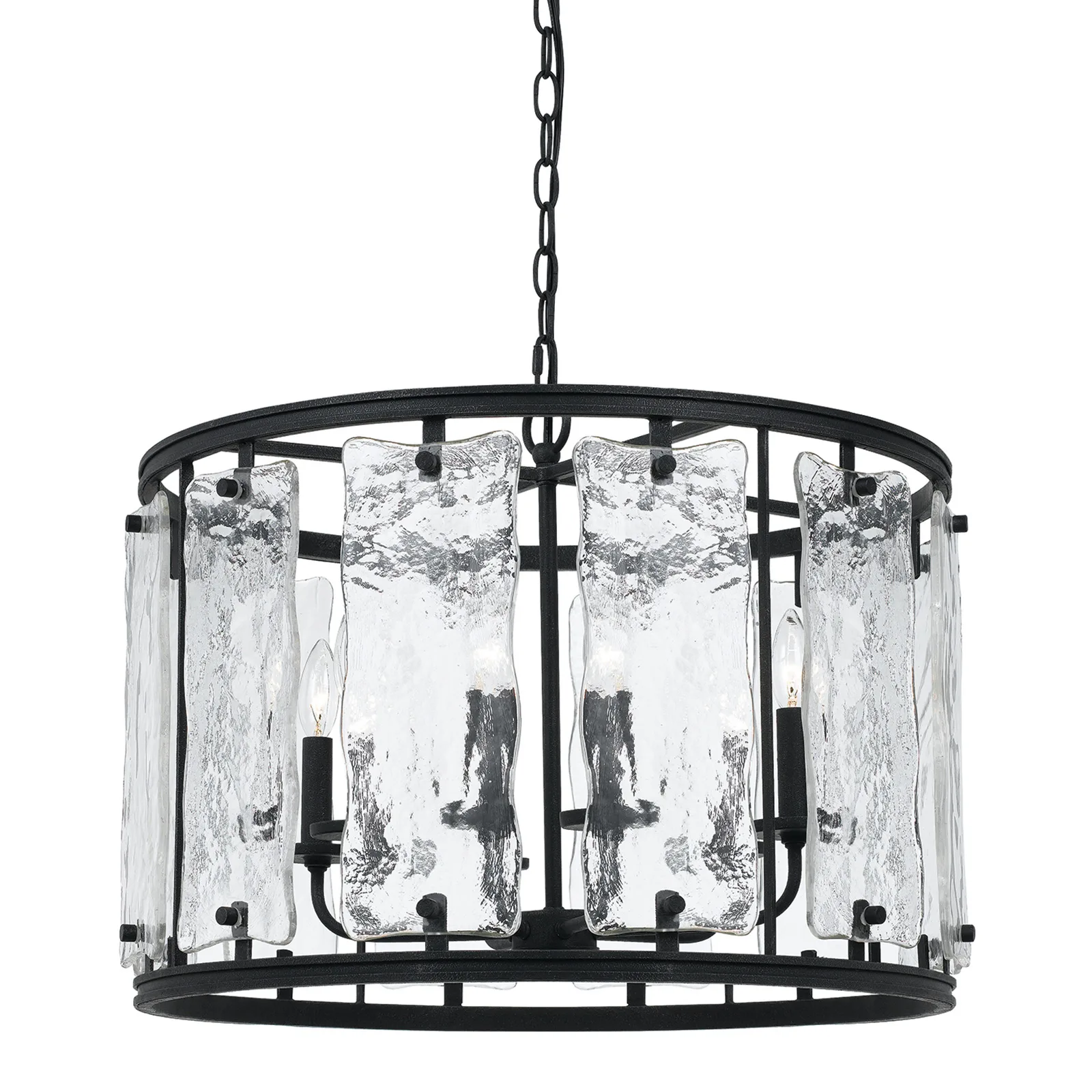 Everette Glass Chandelier - 6 Light