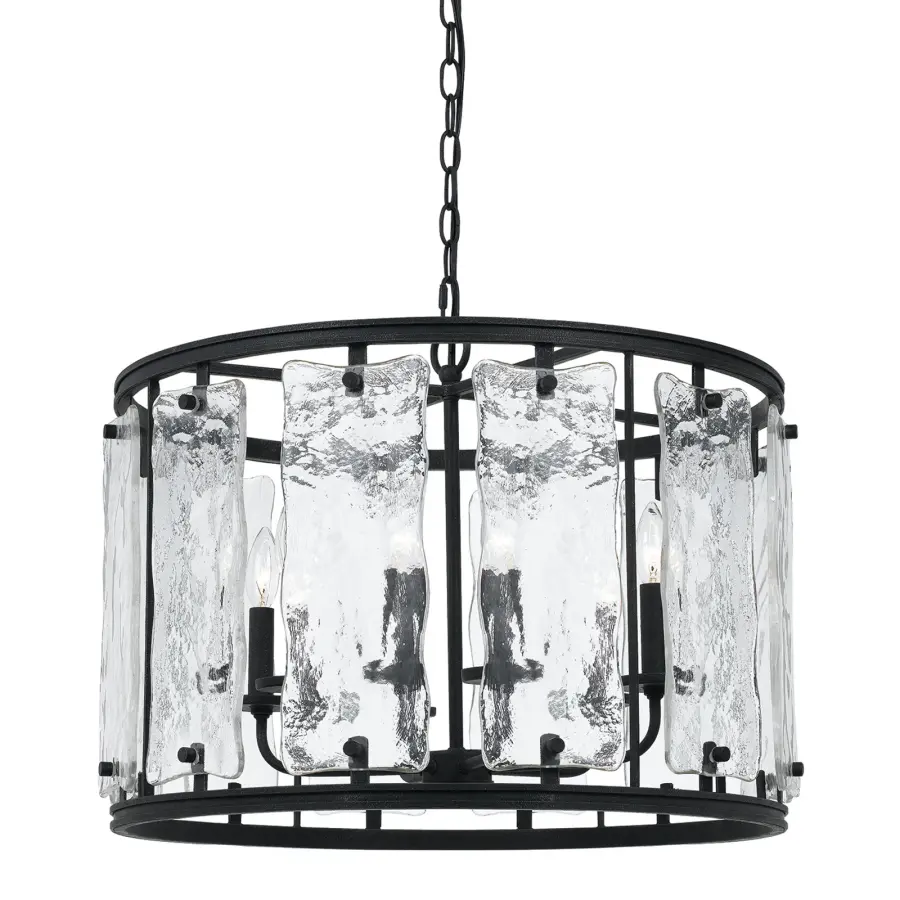Everette Glass Chandelier - 6 Light - Image 1