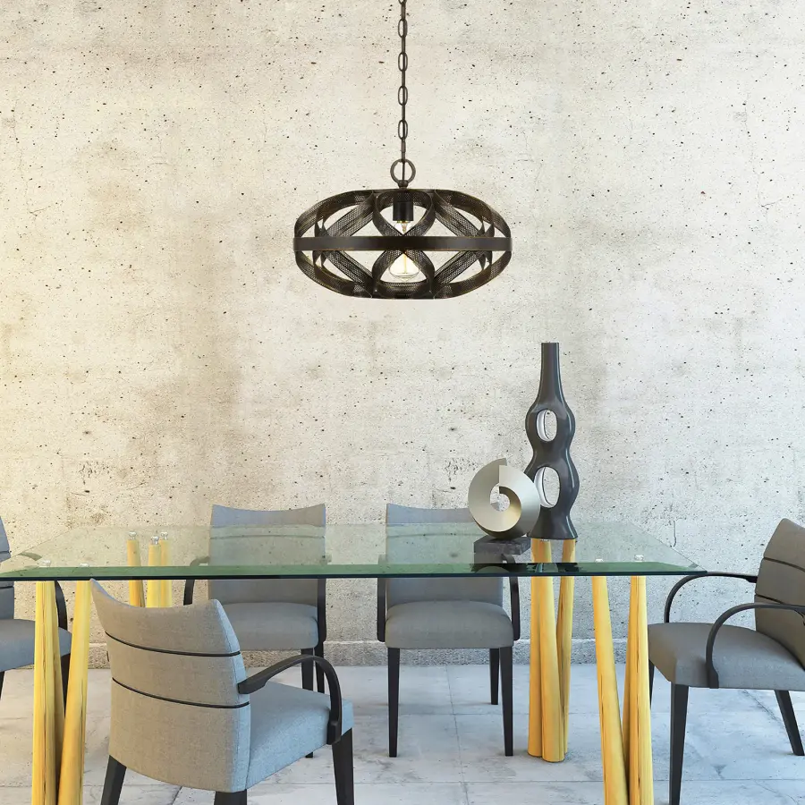 Alma Metal Mesh Pendant Light - Image 2