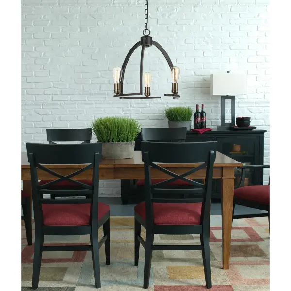 Kinder 3-Light Metal Chandelier in Dark Bronze - Image 2